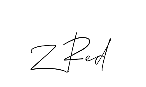 How to Draw Z Red signature style? Allison_Script is a latest design signature styles for name Z Red. Z Red signature style 2 images and pictures png