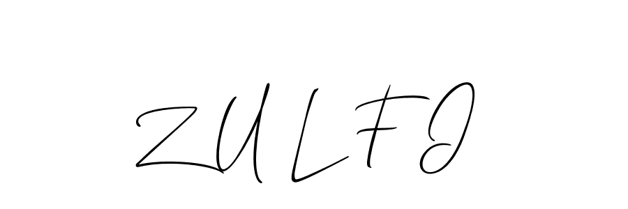 How to make Z U L F I signature? Allison_Script is a professional autograph style. Create handwritten signature for Z U L F I name. Z U L F I signature style 2 images and pictures png