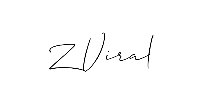 Allison_Script is a professional signature style that is perfect for those who want to add a touch of class to their signature. It is also a great choice for those who want to make their signature more unique. Get Z Viral name to fancy signature for free. Z Viral signature style 2 images and pictures png