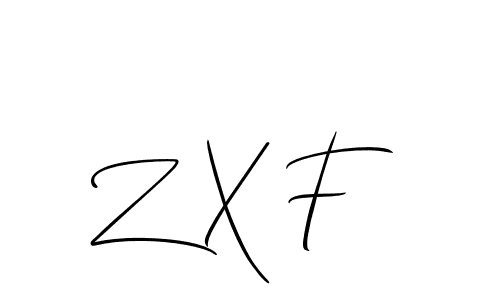 Also we have Z X F name is the best signature style. Create professional handwritten signature collection using Allison_Script autograph style. Z X F signature style 2 images and pictures png