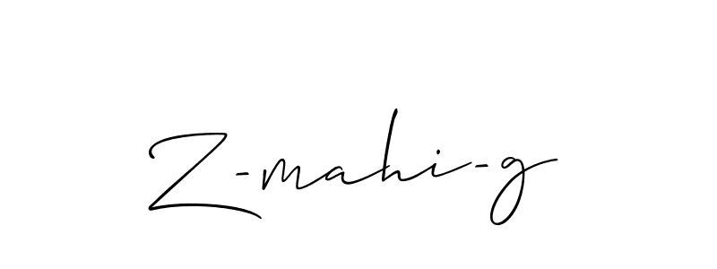 Make a beautiful signature design for name Z-mahi-g. With this signature (Allison_Script) style, you can create a handwritten signature for free. Z-mahi-g signature style 2 images and pictures png