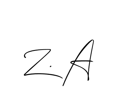 Best and Professional Signature Style for Z. A. Allison_Script Best Signature Style Collection. Z. A signature style 2 images and pictures png