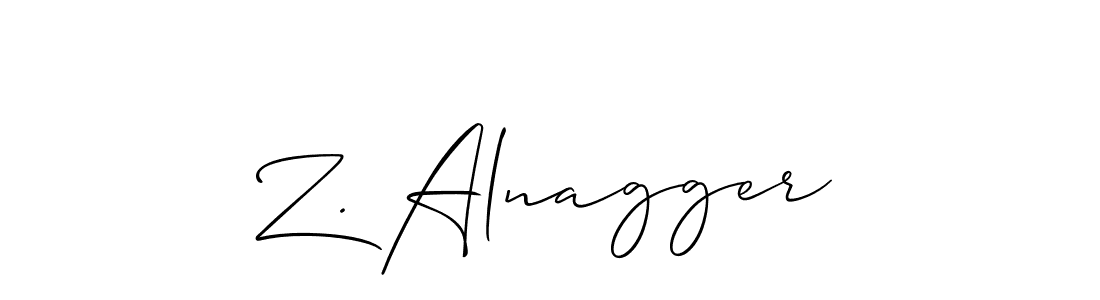 Make a beautiful signature design for name Z. Alnagger. Use this online signature maker to create a handwritten signature for free. Z. Alnagger signature style 2 images and pictures png