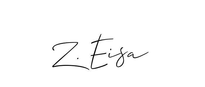 Make a beautiful signature design for name Z. Eisa. Use this online signature maker to create a handwritten signature for free. Z. Eisa signature style 2 images and pictures png