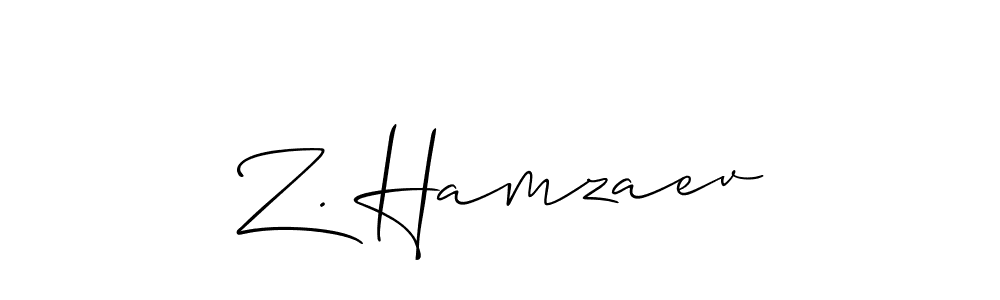 Z. Hamzaev stylish signature style. Best Handwritten Sign (Allison_Script) for my name. Handwritten Signature Collection Ideas for my name Z. Hamzaev. Z. Hamzaev signature style 2 images and pictures png