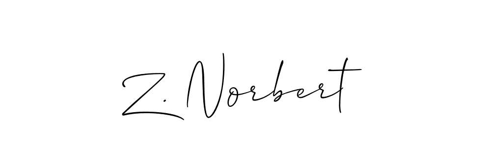 if you are searching for the best signature style for your name Z. Norbert. so please give up your signature search. here we have designed multiple signature styles  using Allison_Script. Z. Norbert signature style 2 images and pictures png