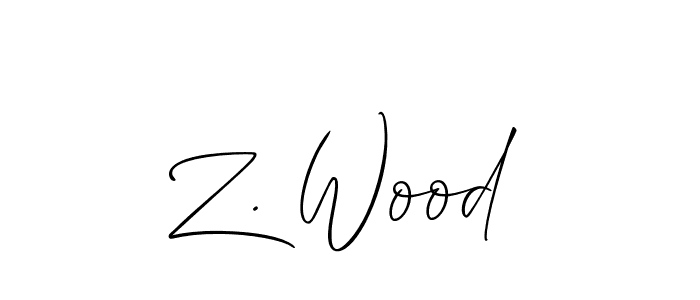 Create a beautiful signature design for name Z. Wood. With this signature (Allison_Script) fonts, you can make a handwritten signature for free. Z. Wood signature style 2 images and pictures png