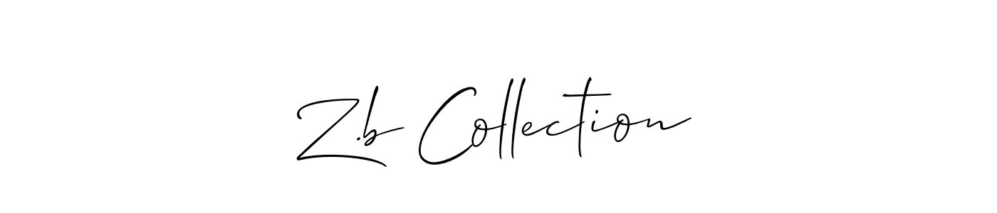 Best and Professional Signature Style for Z.b Collection. Allison_Script Best Signature Style Collection. Z.b Collection signature style 2 images and pictures png