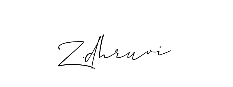 Use a signature maker to create a handwritten signature online. With this signature software, you can design (Allison_Script) your own signature for name Z.dhruvi. Z.dhruvi signature style 2 images and pictures png