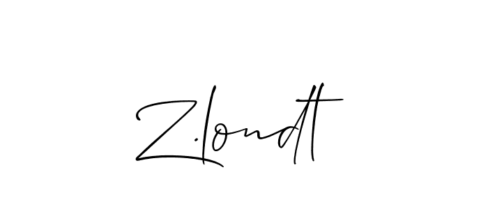 It looks lik you need a new signature style for name Z.londt. Design unique handwritten (Allison_Script) signature with our free signature maker in just a few clicks. Z.londt signature style 2 images and pictures png