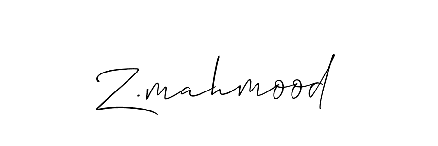 Also we have Z.mahmood name is the best signature style. Create professional handwritten signature collection using Allison_Script autograph style. Z.mahmood signature style 2 images and pictures png