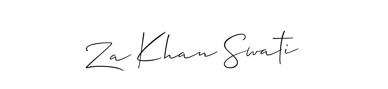 Za Khan Swati stylish signature style. Best Handwritten Sign (Allison_Script) for my name. Handwritten Signature Collection Ideas for my name Za Khan Swati. Za Khan Swati signature style 2 images and pictures png