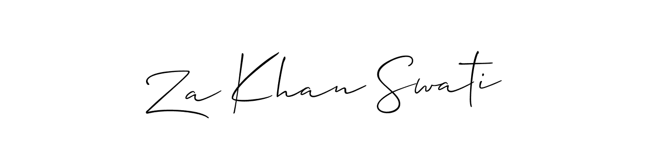 How to Draw Za Khan Swati signature style? Allison_Script is a latest design signature styles for name Za Khan Swati. Za Khan Swati signature style 2 images and pictures png
