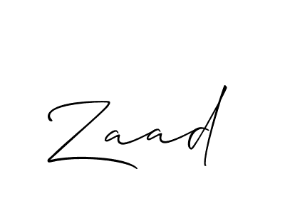 Use a signature maker to create a handwritten signature online. With this signature software, you can design (Allison_Script) your own signature for name Zaad. Zaad signature style 2 images and pictures png