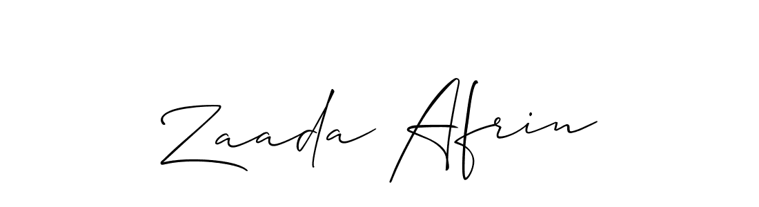 Allison_Script is a professional signature style that is perfect for those who want to add a touch of class to their signature. It is also a great choice for those who want to make their signature more unique. Get Zaada Afrin name to fancy signature for free. Zaada Afrin signature style 2 images and pictures png