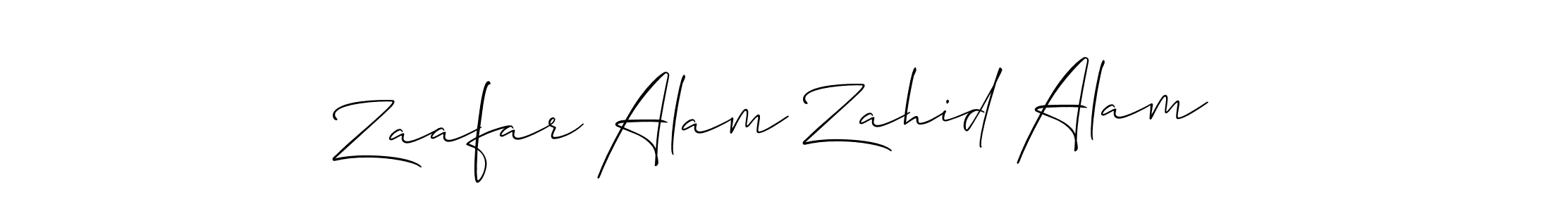 Design your own signature with our free online signature maker. With this signature software, you can create a handwritten (Allison_Script) signature for name Zaafar Alam Zahid Alam. Zaafar Alam Zahid Alam signature style 2 images and pictures png