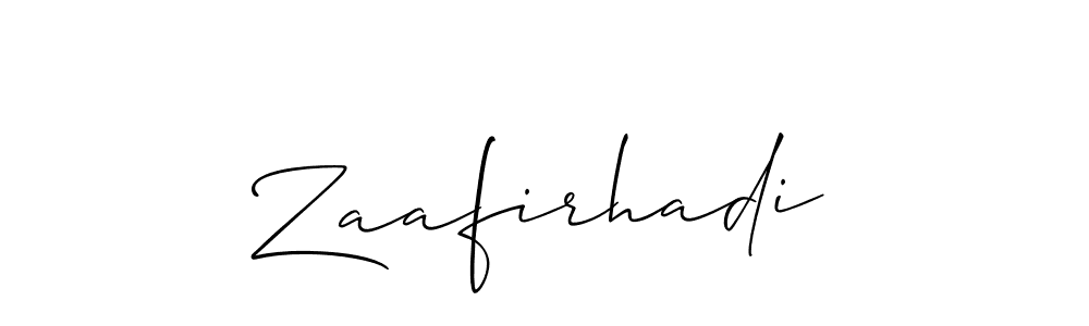 Also You can easily find your signature by using the search form. We will create Zaafirhadi name handwritten signature images for you free of cost using Allison_Script sign style. Zaafirhadi signature style 2 images and pictures png