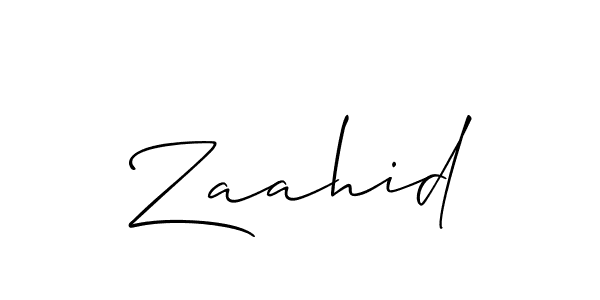 Zaahid stylish signature style. Best Handwritten Sign (Allison_Script) for my name. Handwritten Signature Collection Ideas for my name Zaahid. Zaahid signature style 2 images and pictures png