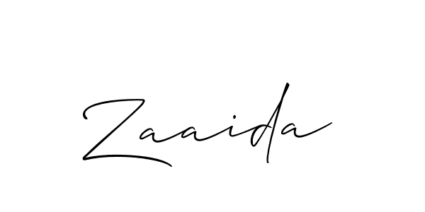 Zaaida stylish signature style. Best Handwritten Sign (Allison_Script) for my name. Handwritten Signature Collection Ideas for my name Zaaida. Zaaida signature style 2 images and pictures png
