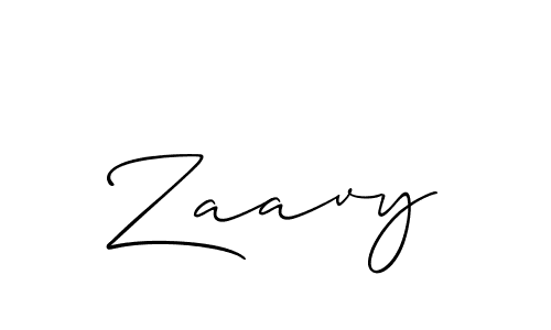 Create a beautiful signature design for name Zaavy. With this signature (Allison_Script) fonts, you can make a handwritten signature for free. Zaavy signature style 2 images and pictures png
