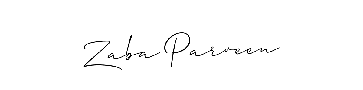 You can use this online signature creator to create a handwritten signature for the name Zaba Parveen. This is the best online autograph maker. Zaba Parveen signature style 2 images and pictures png