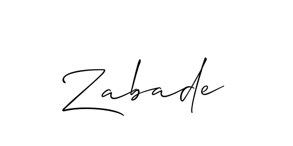 Make a beautiful signature design for name Zabade. With this signature (Allison_Script) style, you can create a handwritten signature for free. Zabade signature style 2 images and pictures png