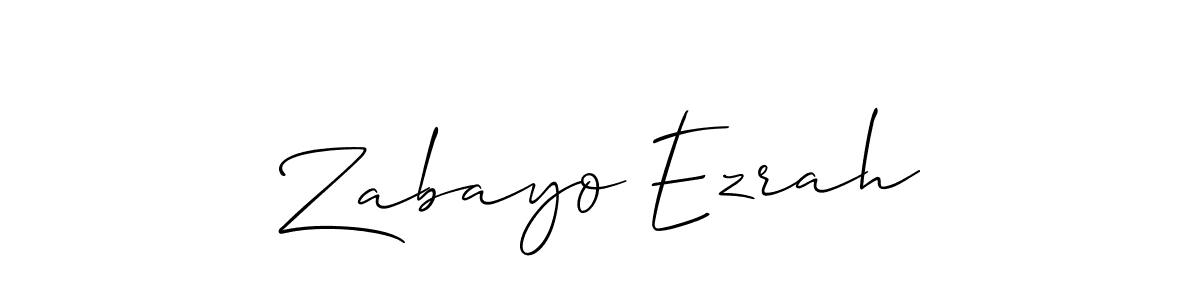 Best and Professional Signature Style for Zabayo Ezrah. Allison_Script Best Signature Style Collection. Zabayo Ezrah signature style 2 images and pictures png