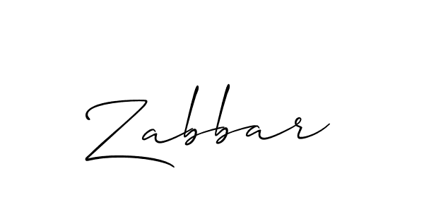 How to make Zabbar signature? Allison_Script is a professional autograph style. Create handwritten signature for Zabbar name. Zabbar signature style 2 images and pictures png
