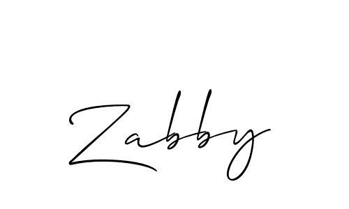 Also You can easily find your signature by using the search form. We will create Zabby name handwritten signature images for you free of cost using Allison_Script sign style. Zabby signature style 2 images and pictures png