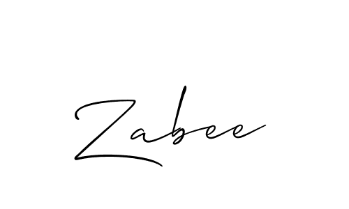 Allison_Script is a professional signature style that is perfect for those who want to add a touch of class to their signature. It is also a great choice for those who want to make their signature more unique. Get Zabee name to fancy signature for free. Zabee signature style 2 images and pictures png