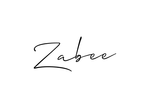 Allison_Script is a professional signature style that is perfect for those who want to add a touch of class to their signature. It is also a great choice for those who want to make their signature more unique. Get Zabee name to fancy signature for free. Zabee signature style 2 images and pictures png