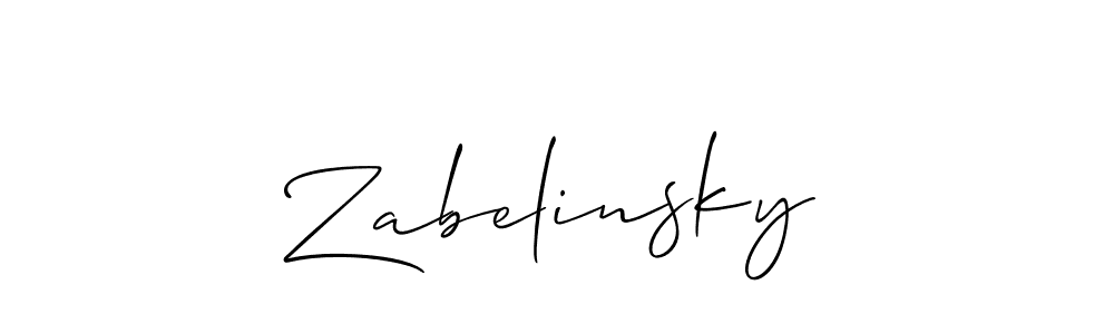 How to make Zabelinsky name signature. Use Allison_Script style for creating short signs online. This is the latest handwritten sign. Zabelinsky signature style 2 images and pictures png
