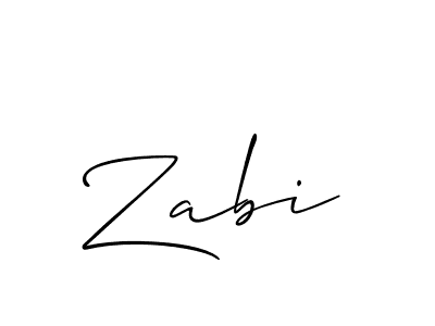 Best and Professional Signature Style for Zabi. Allison_Script Best Signature Style Collection. Zabi signature style 2 images and pictures png