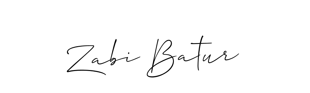 Use a signature maker to create a handwritten signature online. With this signature software, you can design (Allison_Script) your own signature for name Zabi Batur. Zabi Batur signature style 2 images and pictures png