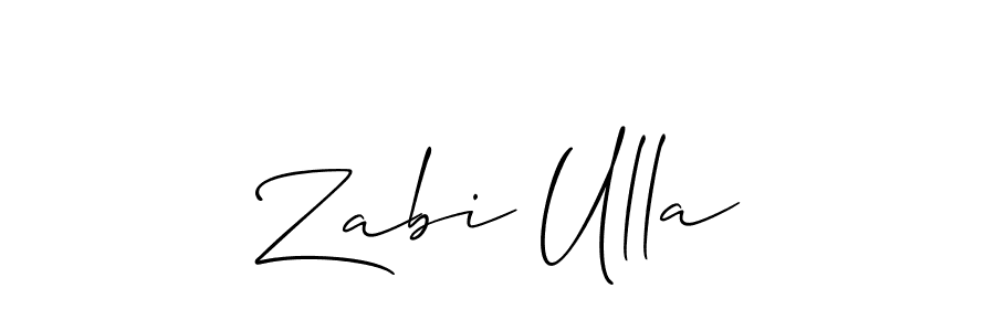 Also we have Zabi Ulla name is the best signature style. Create professional handwritten signature collection using Allison_Script autograph style. Zabi Ulla signature style 2 images and pictures png