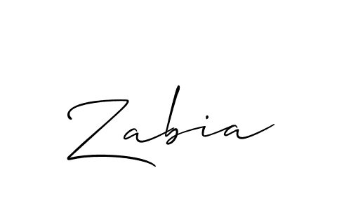 Make a beautiful signature design for name Zabia. Use this online signature maker to create a handwritten signature for free. Zabia signature style 2 images and pictures png