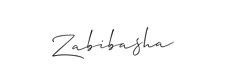 Make a beautiful signature design for name Zabibasha. With this signature (Allison_Script) style, you can create a handwritten signature for free. Zabibasha signature style 2 images and pictures png
