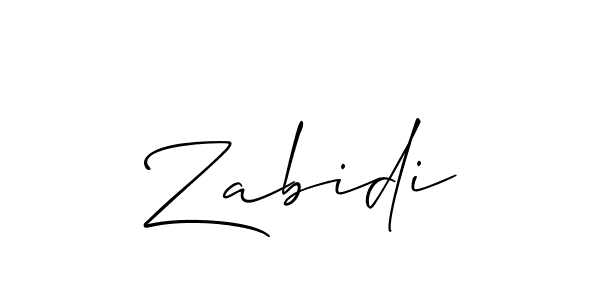 if you are searching for the best signature style for your name Zabidi. so please give up your signature search. here we have designed multiple signature styles  using Allison_Script. Zabidi signature style 2 images and pictures png