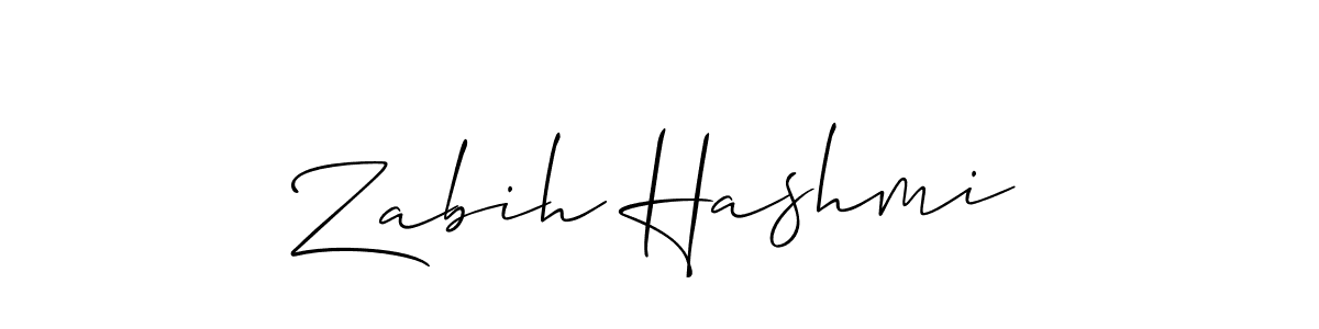 Also we have Zabih Hashmi name is the best signature style. Create professional handwritten signature collection using Allison_Script autograph style. Zabih Hashmi signature style 2 images and pictures png