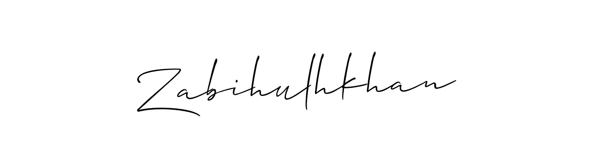 if you are searching for the best signature style for your name Zabihulhkhan. so please give up your signature search. here we have designed multiple signature styles  using Allison_Script. Zabihulhkhan signature style 2 images and pictures png