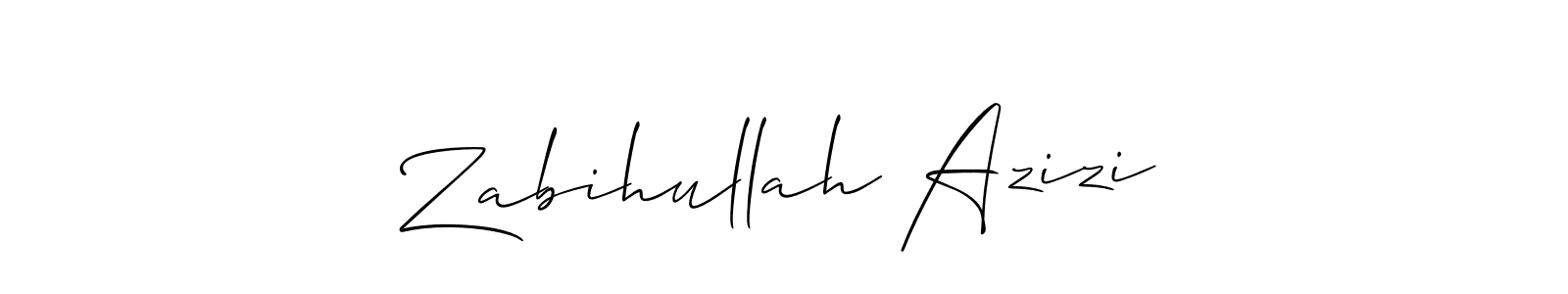 Make a beautiful signature design for name Zabihullah Azizi. Use this online signature maker to create a handwritten signature for free. Zabihullah Azizi signature style 2 images and pictures png