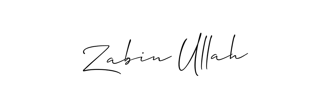 Use a signature maker to create a handwritten signature online. With this signature software, you can design (Allison_Script) your own signature for name Zabin Ullah. Zabin Ullah signature style 2 images and pictures png