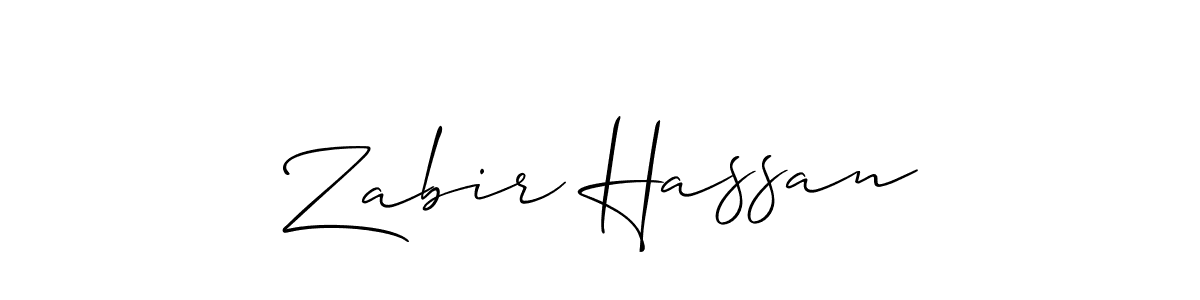 Also we have Zabir Hassan name is the best signature style. Create professional handwritten signature collection using Allison_Script autograph style. Zabir Hassan signature style 2 images and pictures png