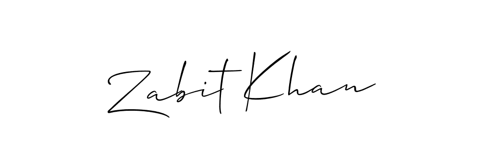 Use a signature maker to create a handwritten signature online. With this signature software, you can design (Allison_Script) your own signature for name Zabit Khan. Zabit Khan signature style 2 images and pictures png