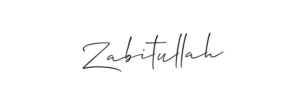 How to make Zabitullah name signature. Use Allison_Script style for creating short signs online. This is the latest handwritten sign. Zabitullah signature style 2 images and pictures png
