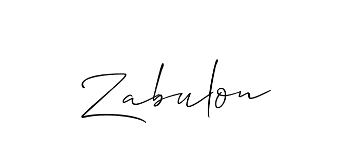 Zabulon stylish signature style. Best Handwritten Sign (Allison_Script) for my name. Handwritten Signature Collection Ideas for my name Zabulon. Zabulon signature style 2 images and pictures png