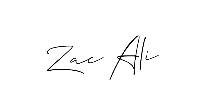 if you are searching for the best signature style for your name Zac Ali. so please give up your signature search. here we have designed multiple signature styles  using Allison_Script. Zac Ali signature style 2 images and pictures png