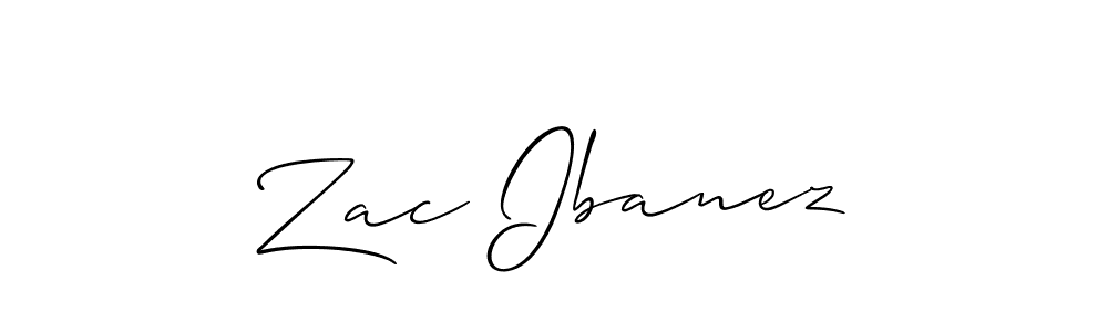 Use a signature maker to create a handwritten signature online. With this signature software, you can design (Allison_Script) your own signature for name Zac Ibanez. Zac Ibanez signature style 2 images and pictures png