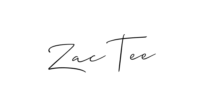 if you are searching for the best signature style for your name Zac Tee. so please give up your signature search. here we have designed multiple signature styles  using Allison_Script. Zac Tee signature style 2 images and pictures png