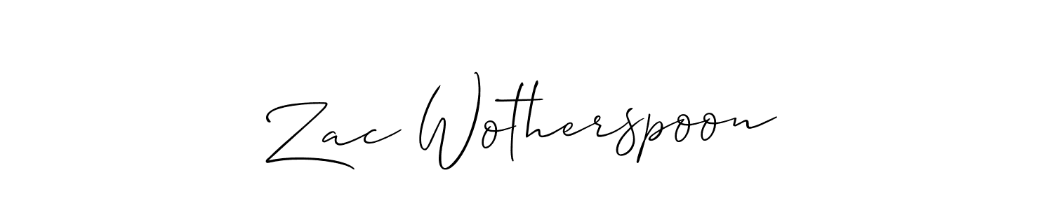 if you are searching for the best signature style for your name Zac Wotherspoon. so please give up your signature search. here we have designed multiple signature styles  using Allison_Script. Zac Wotherspoon signature style 2 images and pictures png